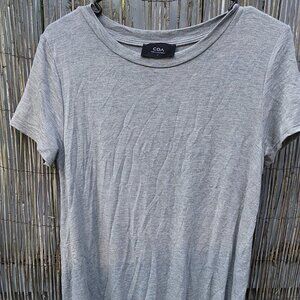 COA Gray Short Sleeve Tshirt Dress with Front Knot - Size 1